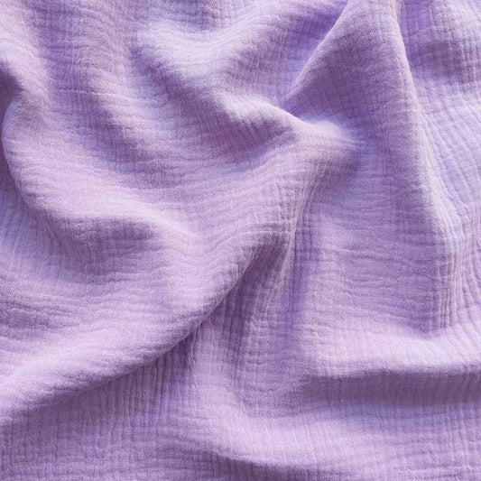 Mussola di cotone 100 %, certificato Oeko Tex, altezza 135 cm LAVANDA