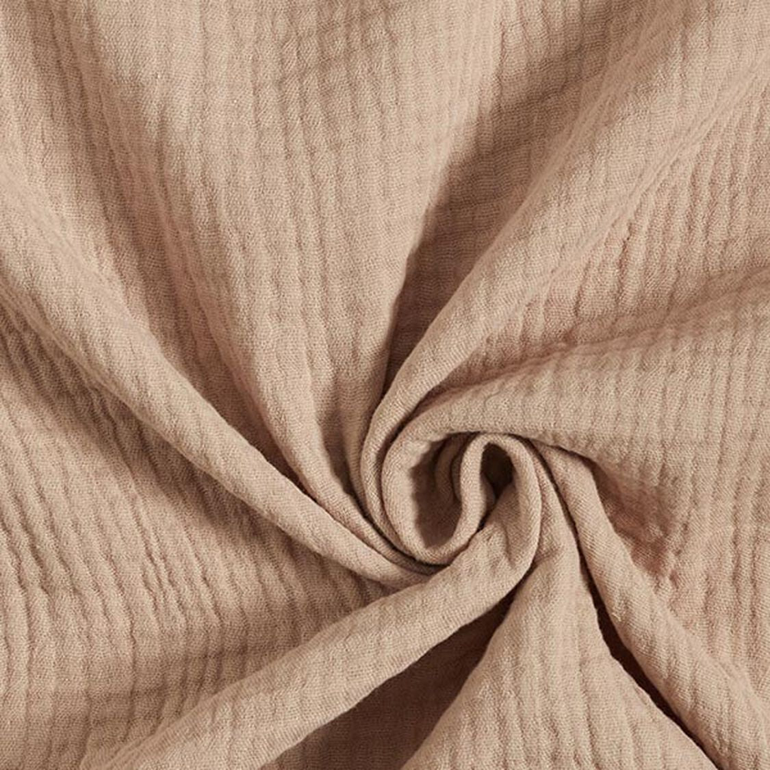 Mussola di cotone 100 %, certificato Oeko Tex, altezza 135 cm BEIGE