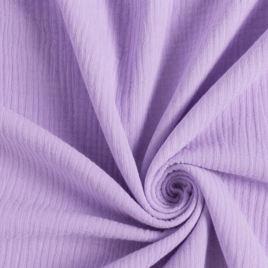 Mussola di cotone 100 %, certificato Oeko Tex, altezza 135 cm LAVANDA