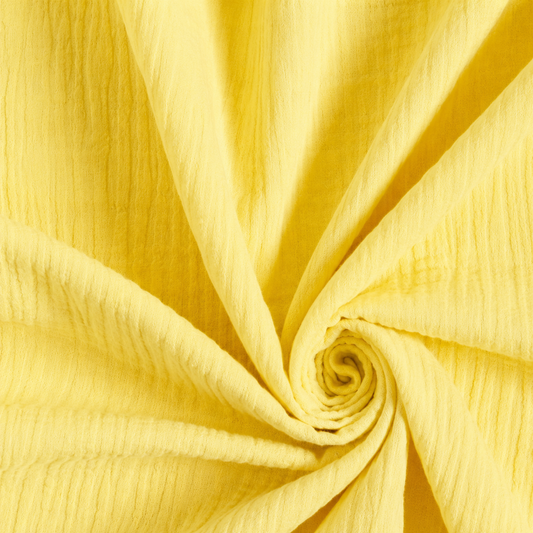 Mussola di cotone 100 %, certificato Oeko Tex, altezza 135 cm GIALLO