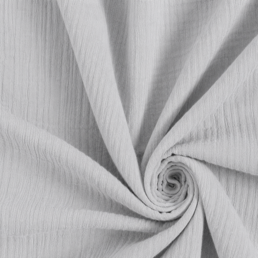 Mussola di cotone 100 %, certificato Oeko Tex, altezza 135 cm GRIGIO CHIARO