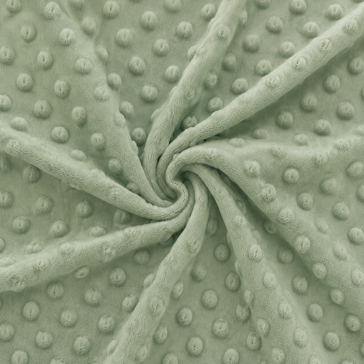 Minky pile verde eucalipto, altezza 150 cm, peso 250 g