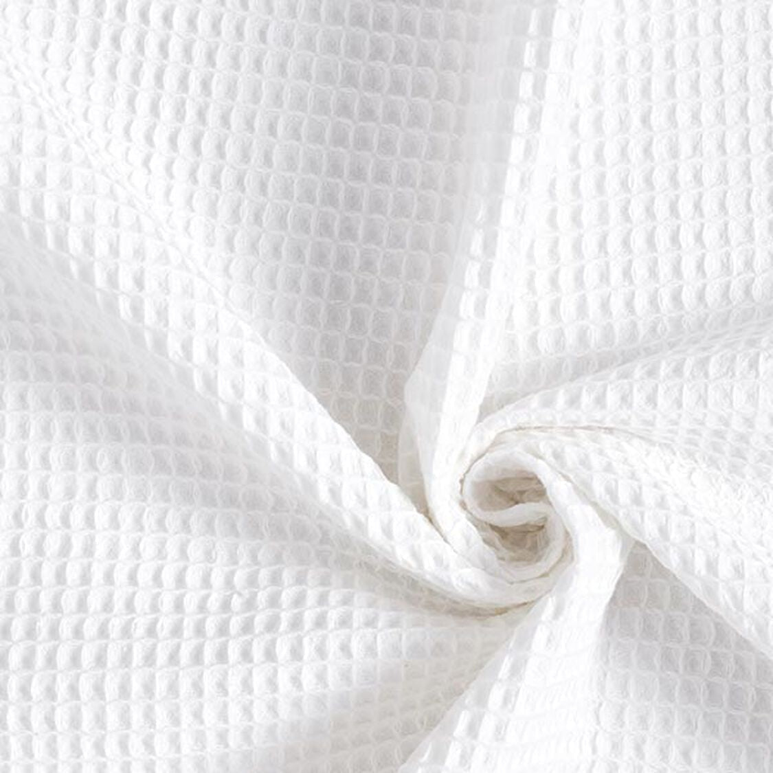 Nido d’ape 100% cotone certificato Oeko Tex altezza 150 cm Bianco
