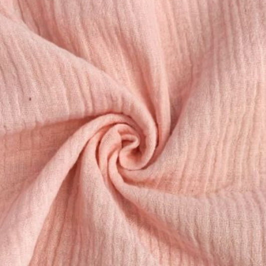 Mussola di cotone 100 %, certificato Oeko Tex, altezza 135 cm ROSA SALMONE CHIARO