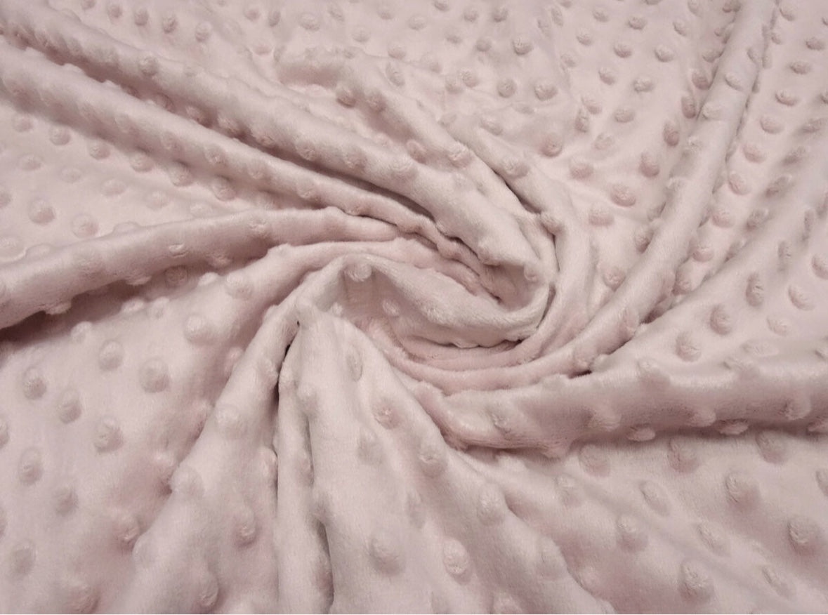 Minky pile dusty rosè, altezza 150 cm, peso 250 g