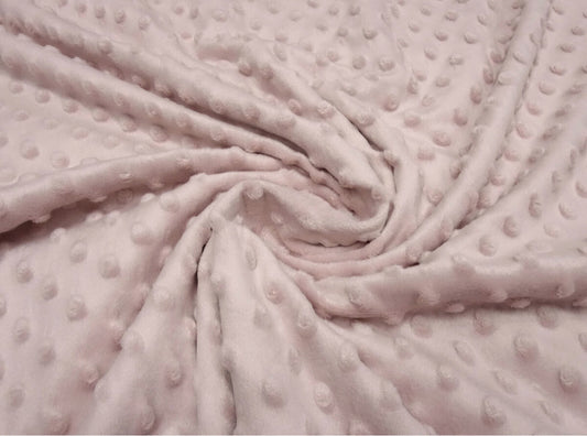 Minky pile dusty rosè, altezza 150 cm, peso 250 g