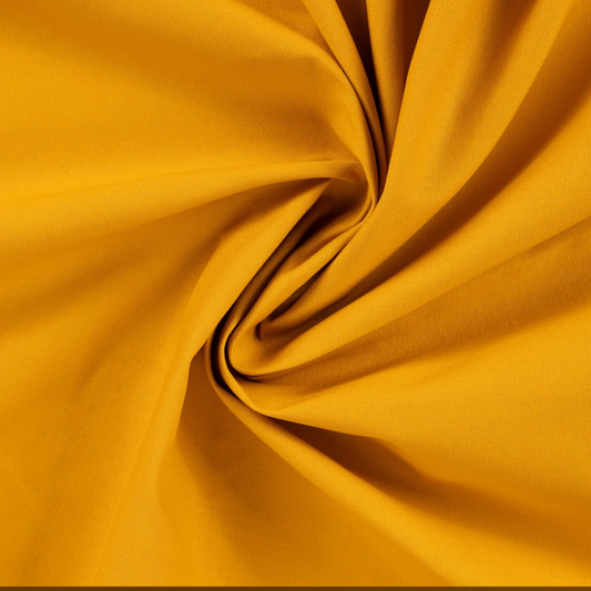 Tessuto Canvas 100% Cotone SENAPE– Altezza 146 cm, Canvas Pesante 280 g/m² Certificato OEKO-TEX® per Cucito Creativo e Arredo