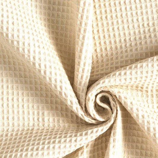 Nido d’ape 100% cotone certificato Oeko Tex altezza 150 cm beige chiaro