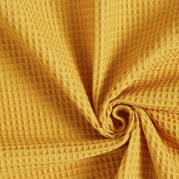 Nido d’ape 100% cotone certificato Oeko Tex altezza 150 cm Senape