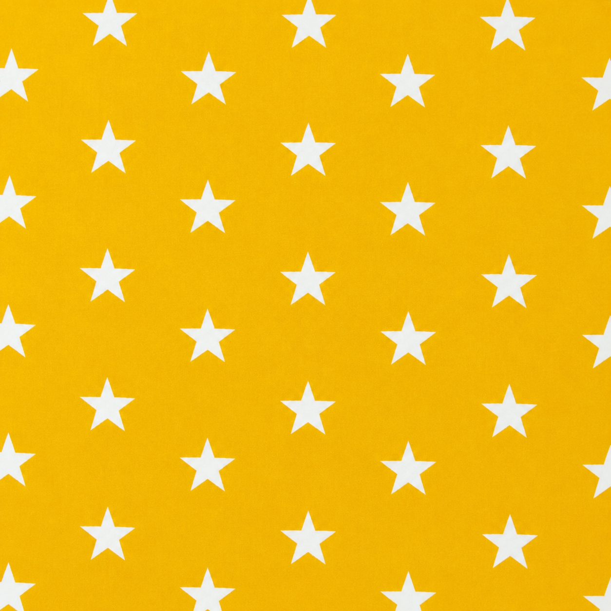 Tessuto 100% Cotone OEKO-TEX® – Stoffa con Stelle Bianche – Altezza 150 cm – Giallo